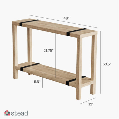 Industrial Rectangular Wood Entryway Table (2023 Collection)