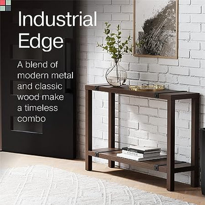 Industrial Rectangular Wood Entryway Table (2023 Collection)