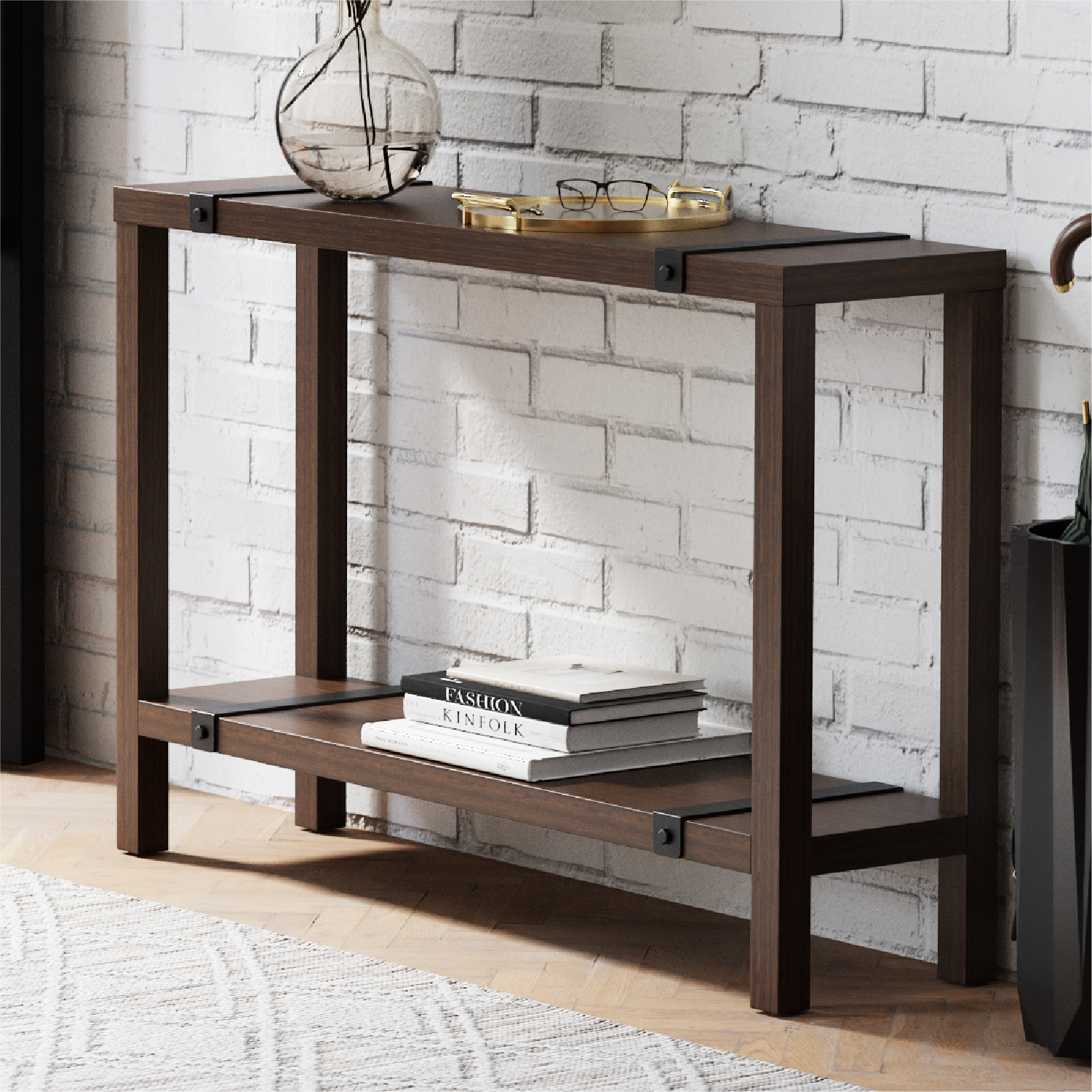 Industrial Rectangular Wood Entryway Table 2023 Collection